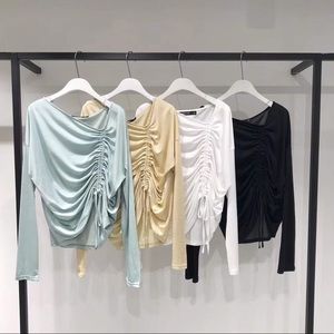 Korea brand imitation silk Top